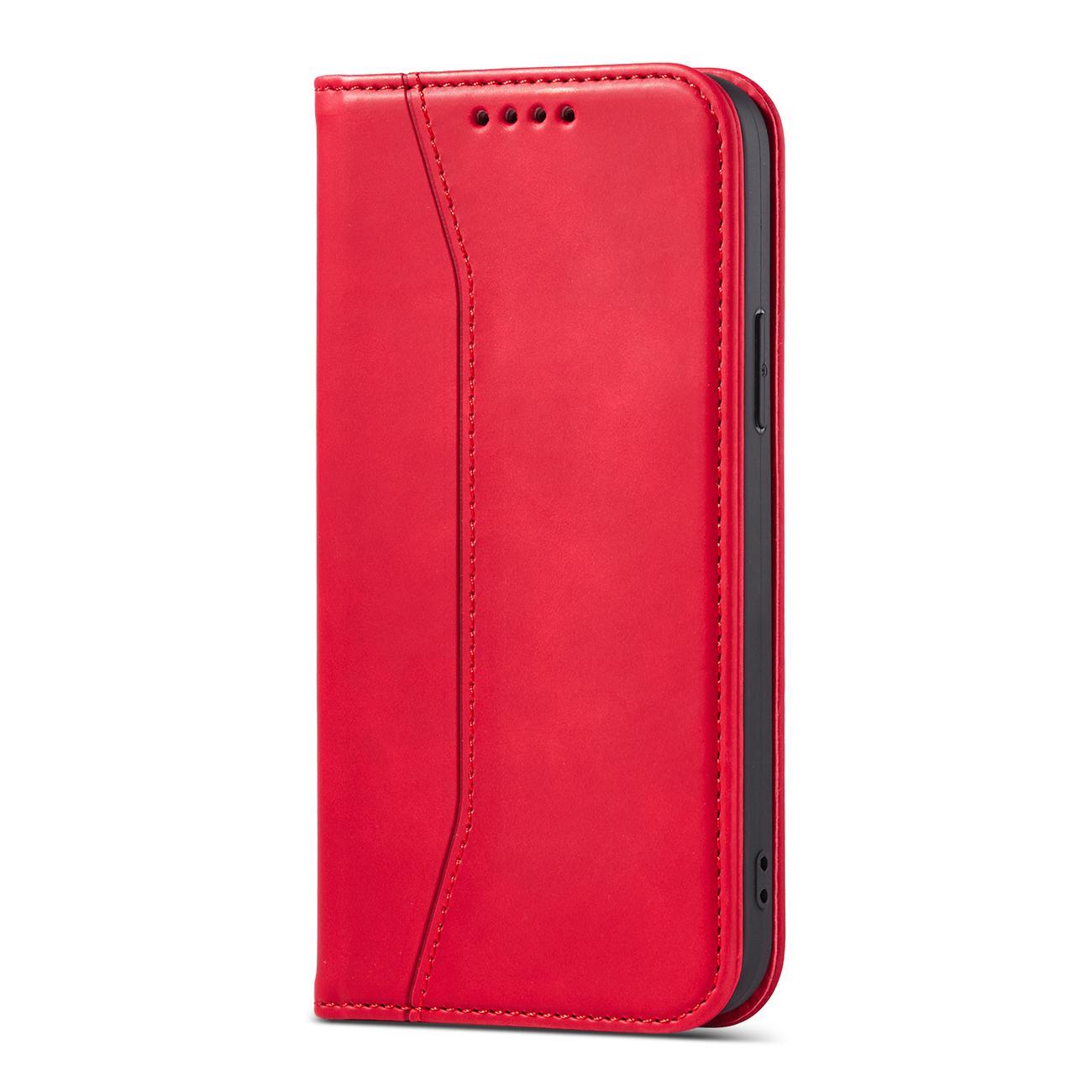 Magnet Fancy Case-etui til iPhone 14 Plus flip cover wallet stand rød