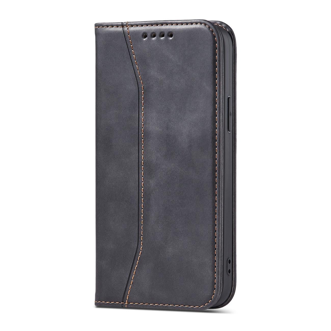 Magnet Fancy Case-etui til iPhone 14 Pro flip cover wallet stand sort