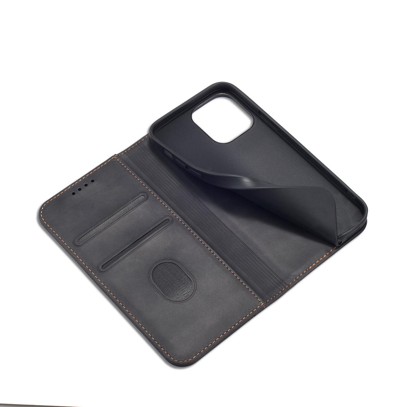 Magnet Fancy Case-etui til iPhone 14 Pro Max flip cover wallet stand sort