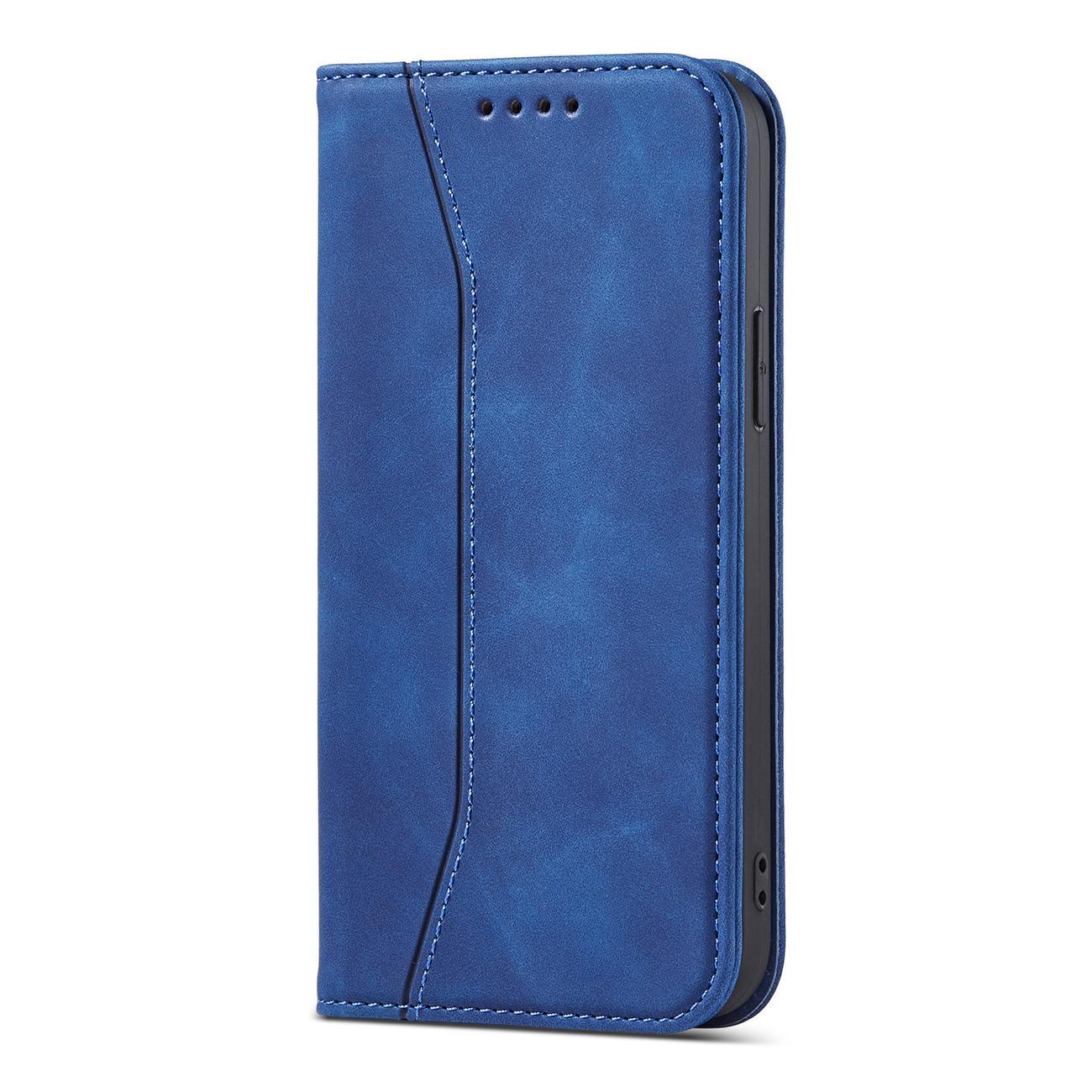 Magnet Fancy Case etui til iPhone 14 Pro Max cover med flip wallet stand blå