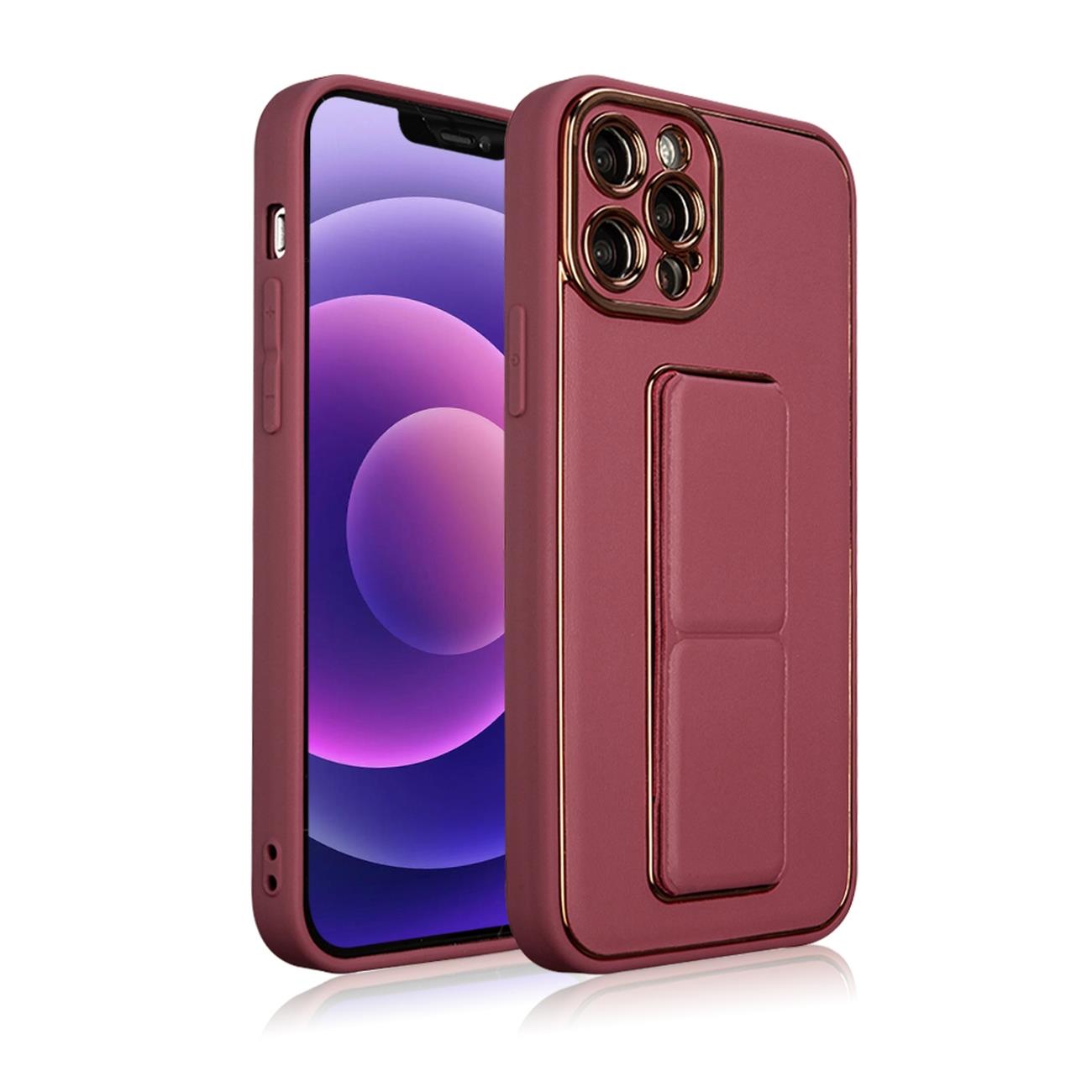 Nyt Kickstand-etui til iPhone 13 Pro med stativ rød