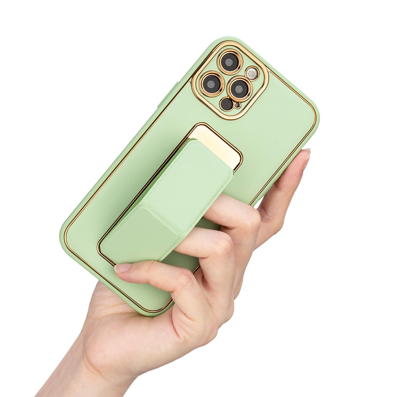 Nyt Kickstand-etui til iPhone 13 Pro med stativ rød