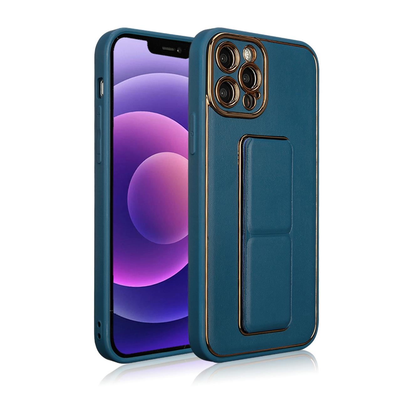 Nyt Kickstand-etui til iPhone 13 Pro med stativ blå