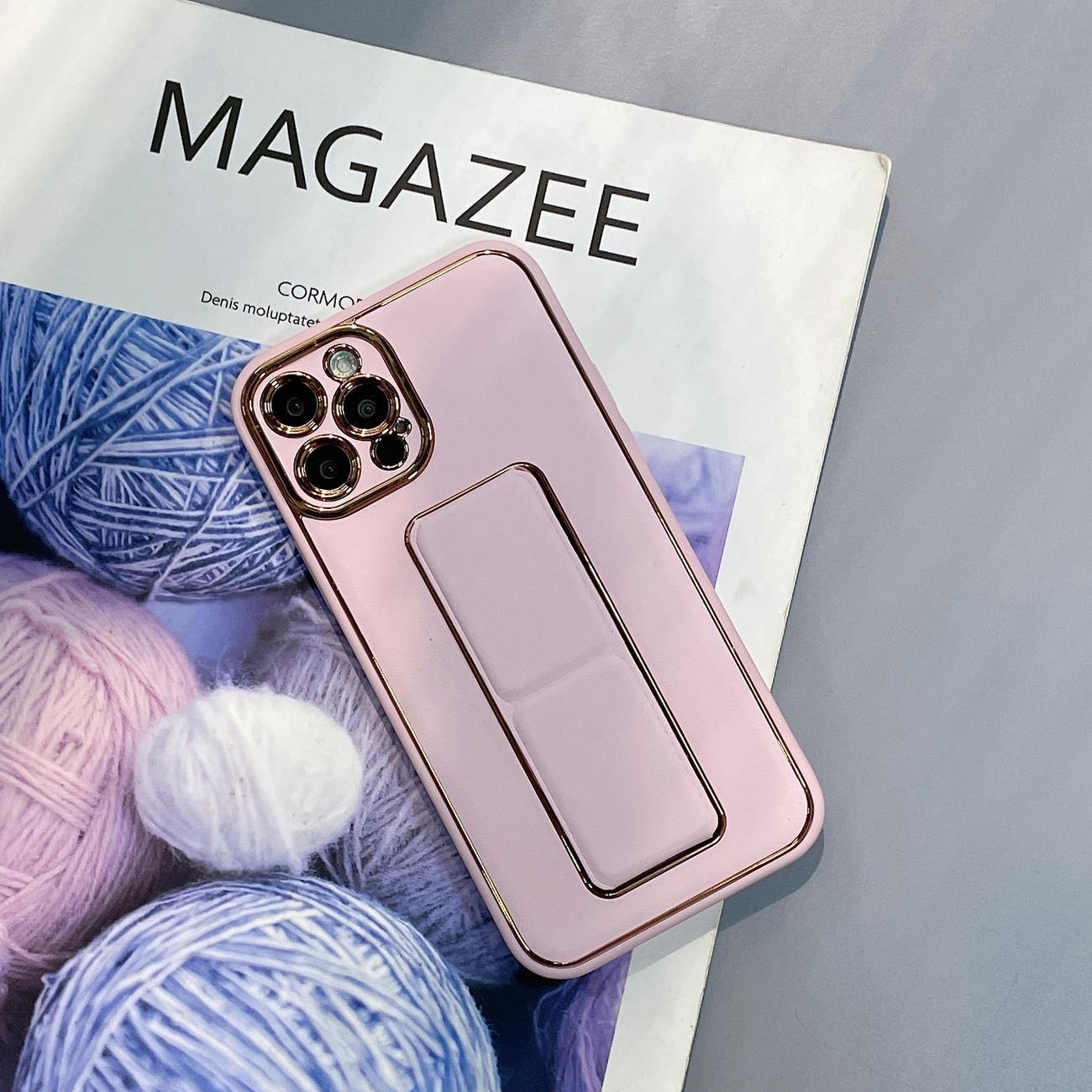 Nyt Kickstand-etui til iPhone 13 Pro med stativ pink