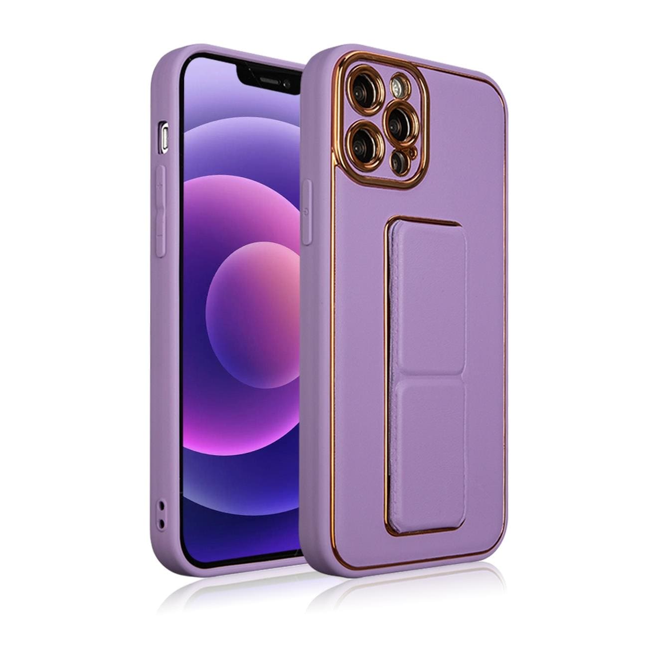 Nyt Kickstand-etui til iPhone 13 Pro med stativ lilla