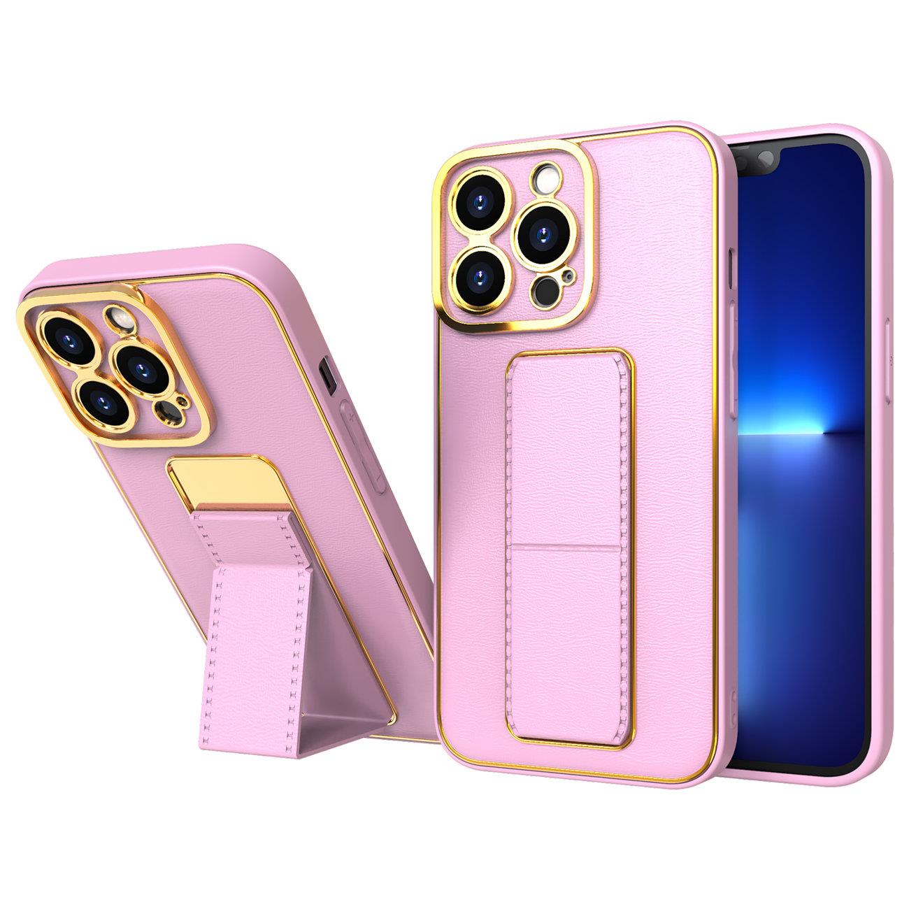 Nyt Kickstand-etui til Samsung Galaxy A12 5G med stativ pink