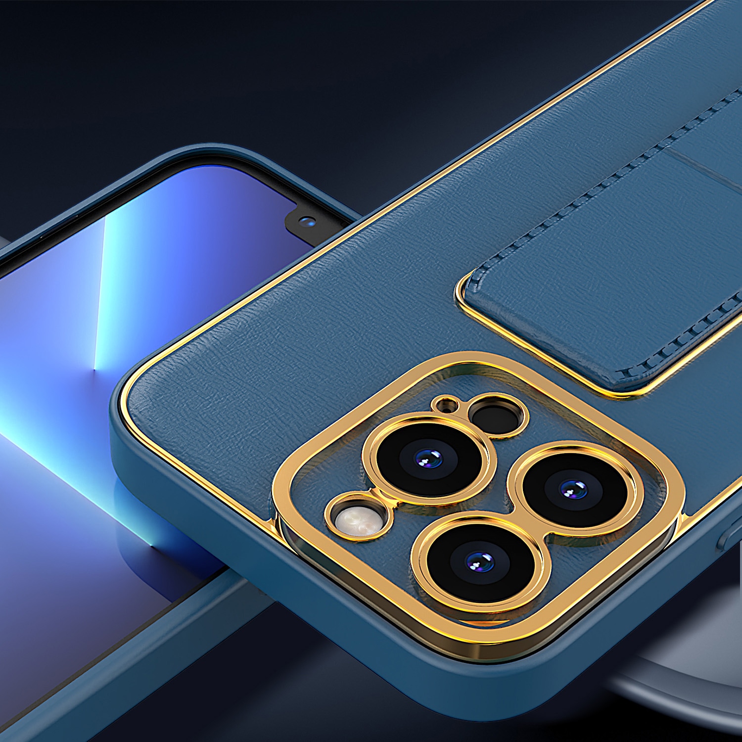 Nyt Kickstand-etui til iPhone 12 Pro med stativ rød