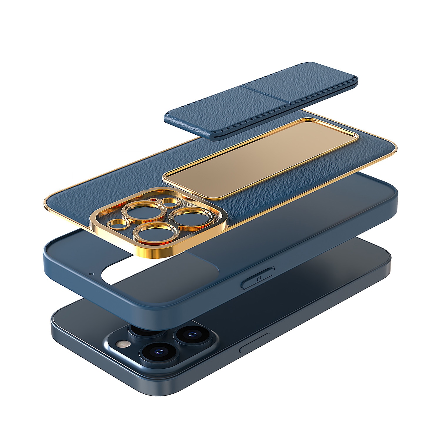 Nyt Kickstand-etui til iPhone 12 Pro med stativ rød