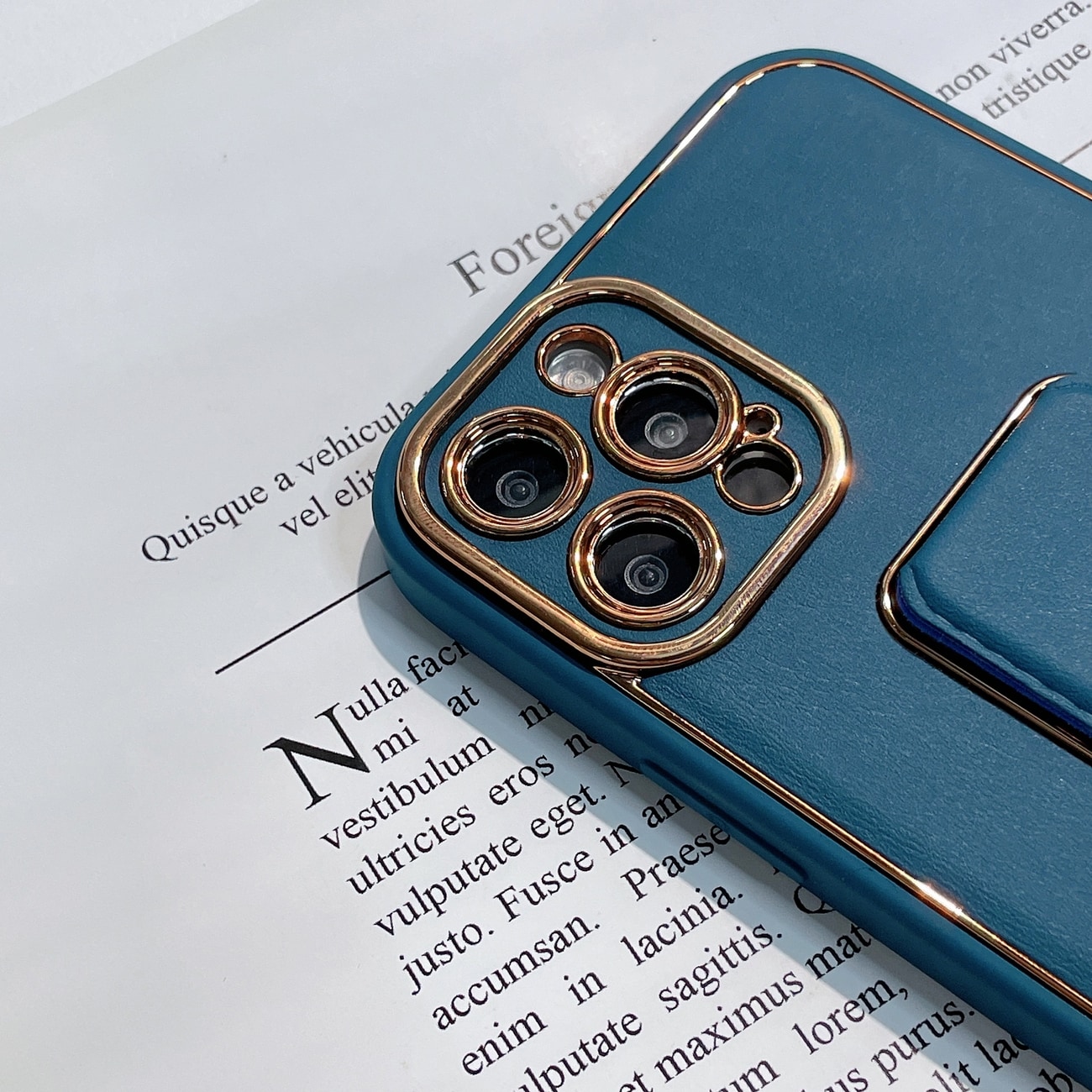 Nyt Kickstand-etui til iPhone 12 Pro med stativ blå