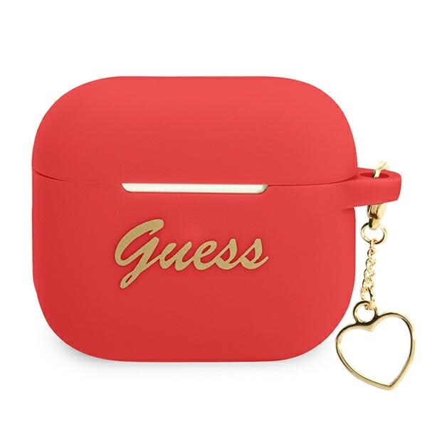 Guess GUA3LSCHSR AirPods 3 cover rød/rød Silikone Charm Heart Collection