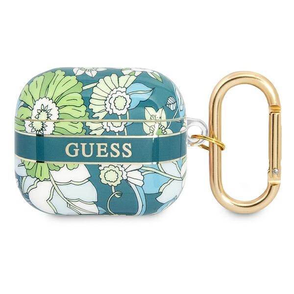 Guess GUA3HHFLN AirPods 3-cover grøn/grøn Flower Strap Collection