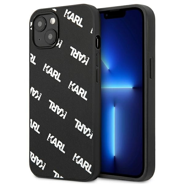 Karl Lagerfeld Allover-etui til iPhone 13 mini - Sort