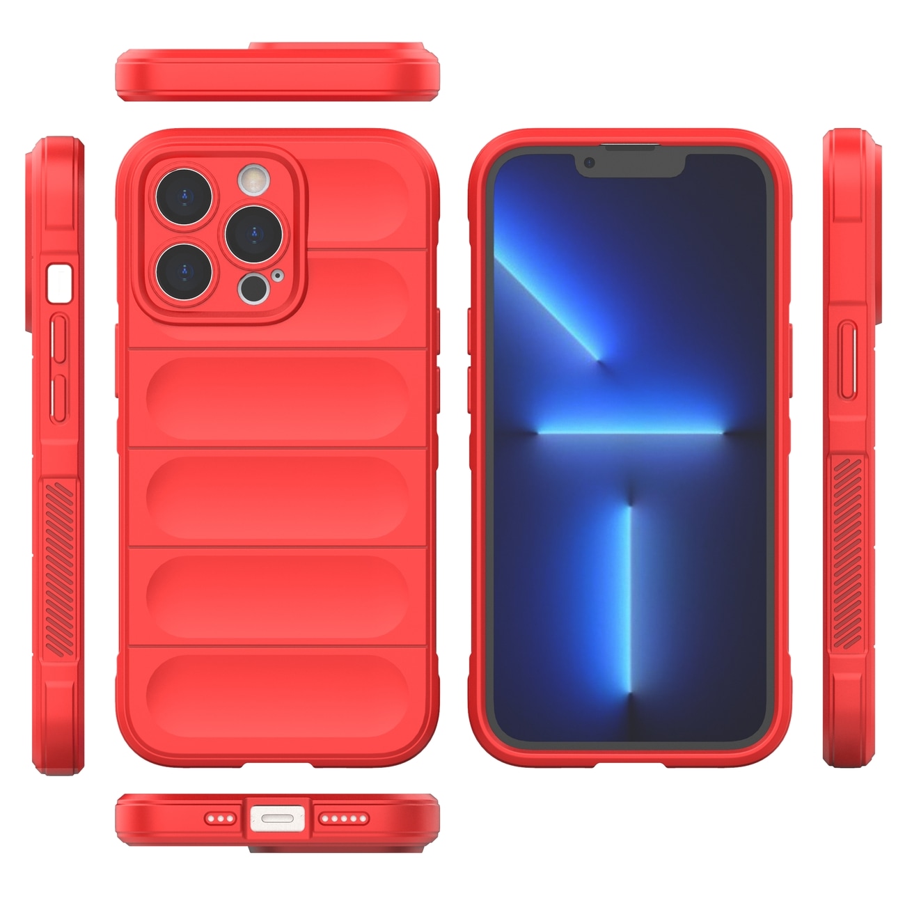 Magic Shield-etui til iPhone 13 Pro fleksibelt panseret cover rød