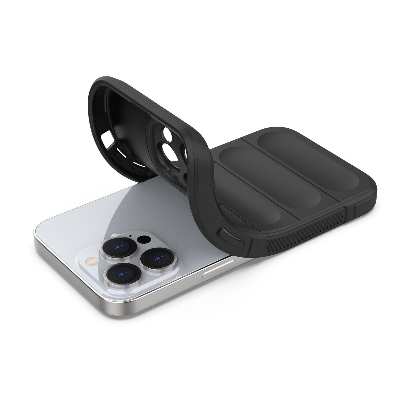 Magic Shield Case-etui til iPhone 13 Pro Max fleksibelt panseret etui mørkeblå