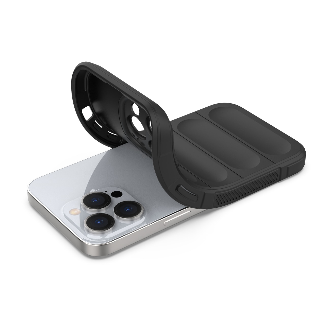 Magic Shield-etui til iPhone 13 Pro fleksibelt panseret cover mørkeblå