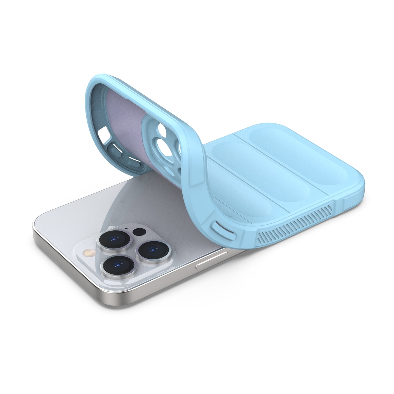 Magic Shield-etui til iPhone 13 Pro fleksibelt panseret cover lyseblåt