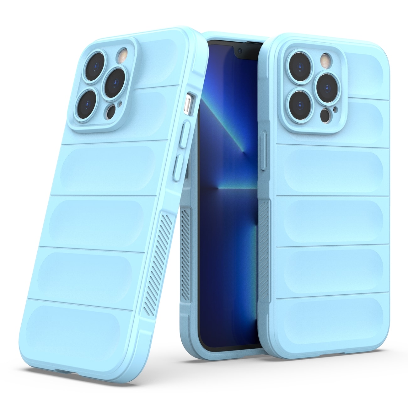 Magic Shield-etui til iPhone 13 Pro fleksibelt panseret cover lyseblåt