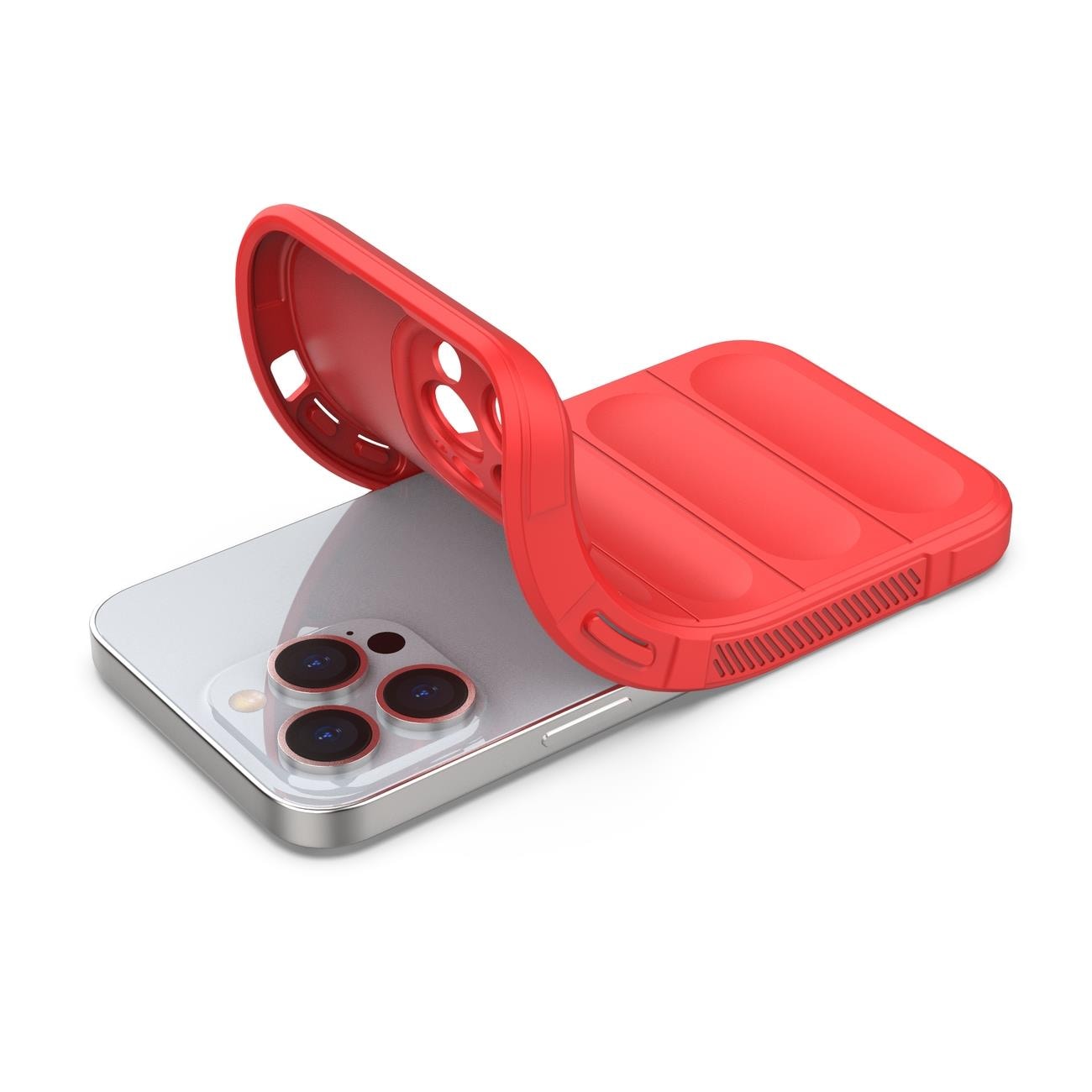Magic Shield-etui til iPhone 13 Pro Max fleksibelt panseret cover rød