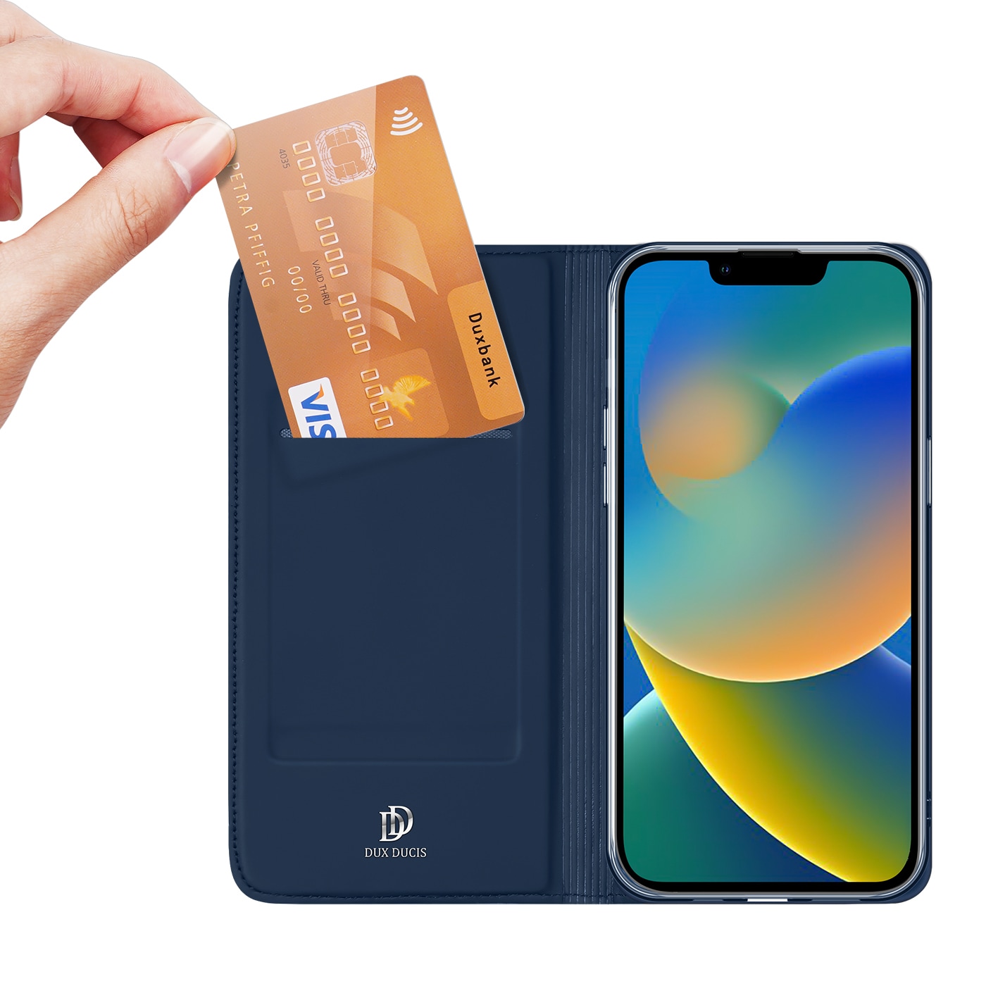 Dux Ducis Skin Pro Holster Flip Cover til iPhone 14 Plus blå
