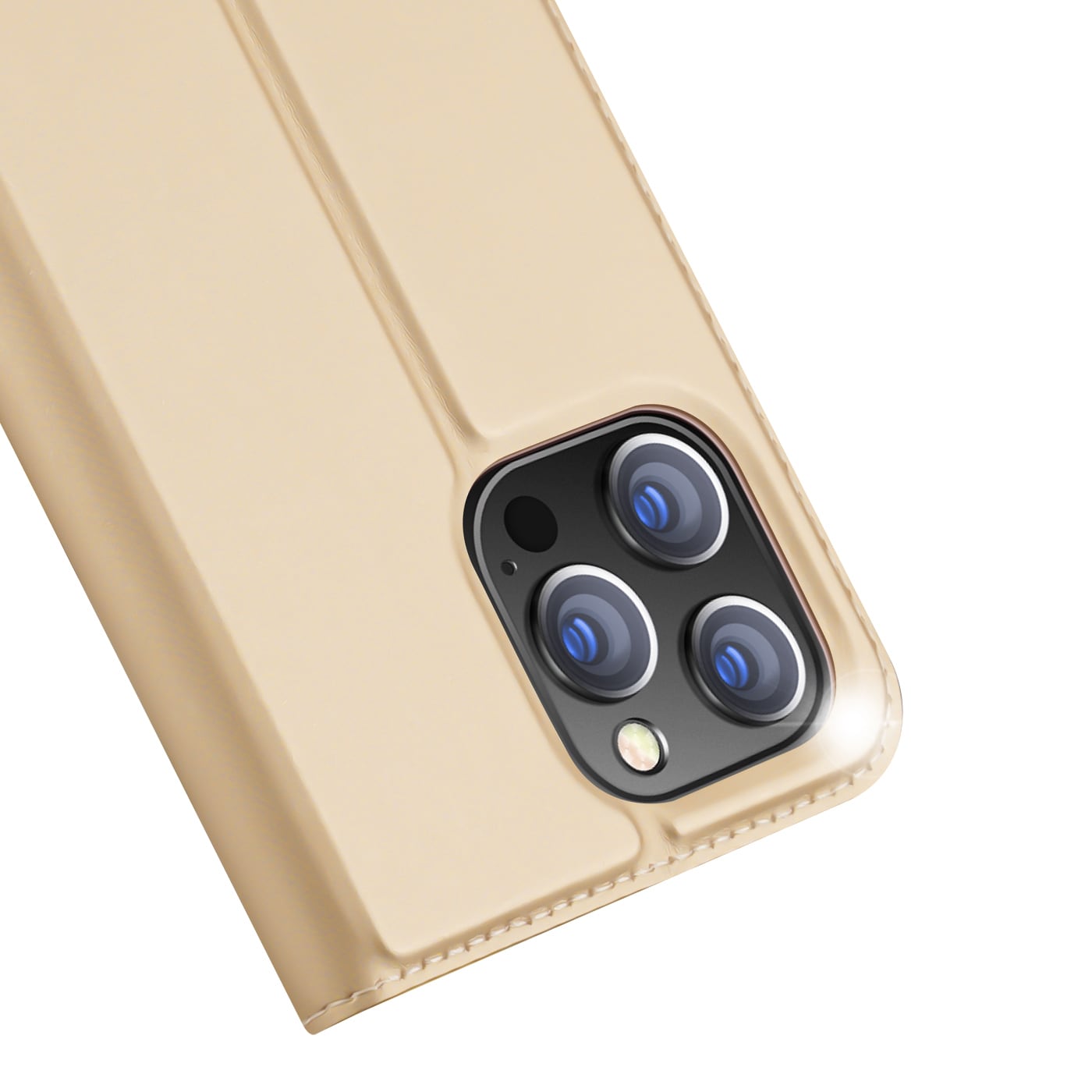 Dux Ducis Skin Pro Holster Flip Cover til iPhone 14 Pro guld