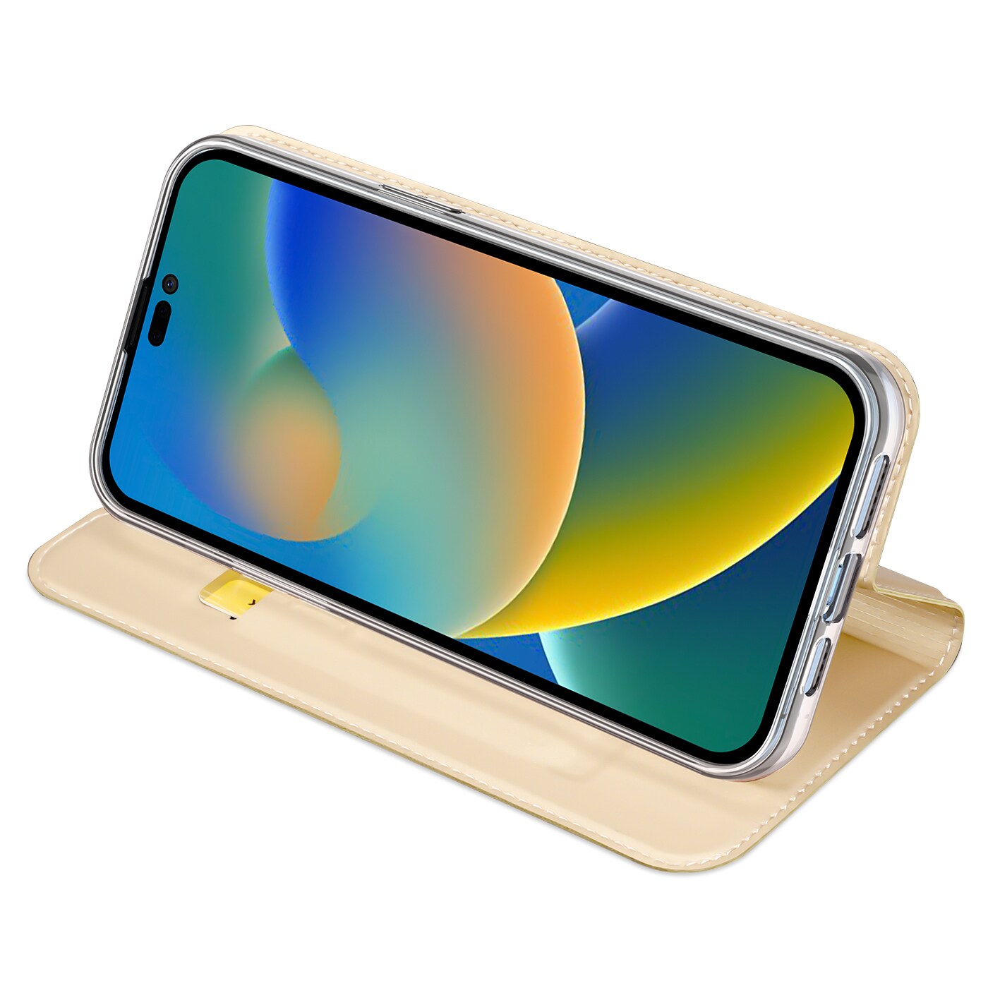 Dux Ducis Skin Pro Holster Flip Cover til iPhone 14 Pro guld