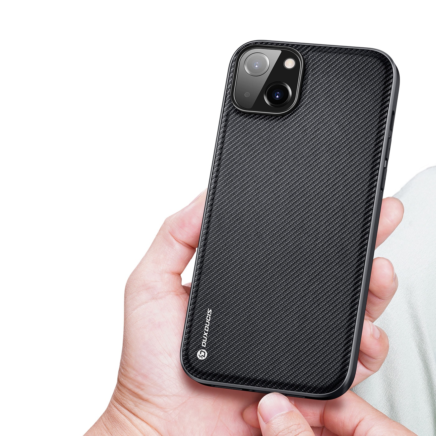 Dux Ducis Fino etui med nylonovertræk iPhone 14 Plus sort