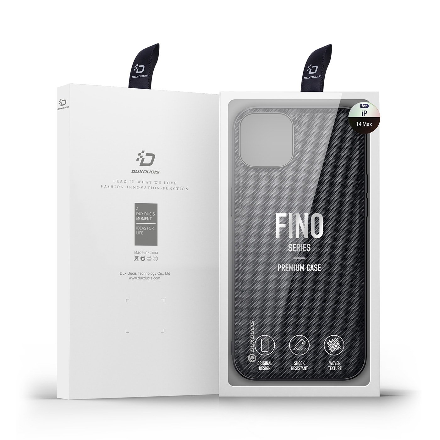 Dux Ducis Fino etui med nylonovertræk iPhone 14 Plus sort