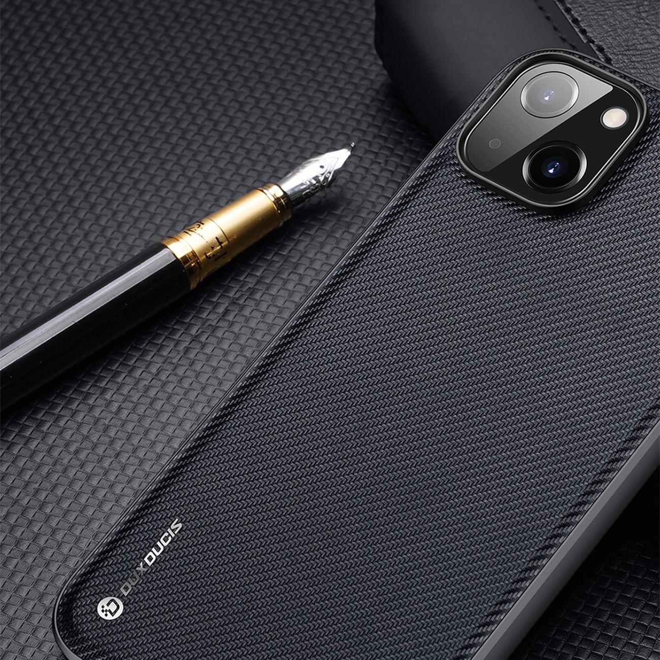 Dux Ducis Fino etui cover iPhone 14 Plus blå nylon