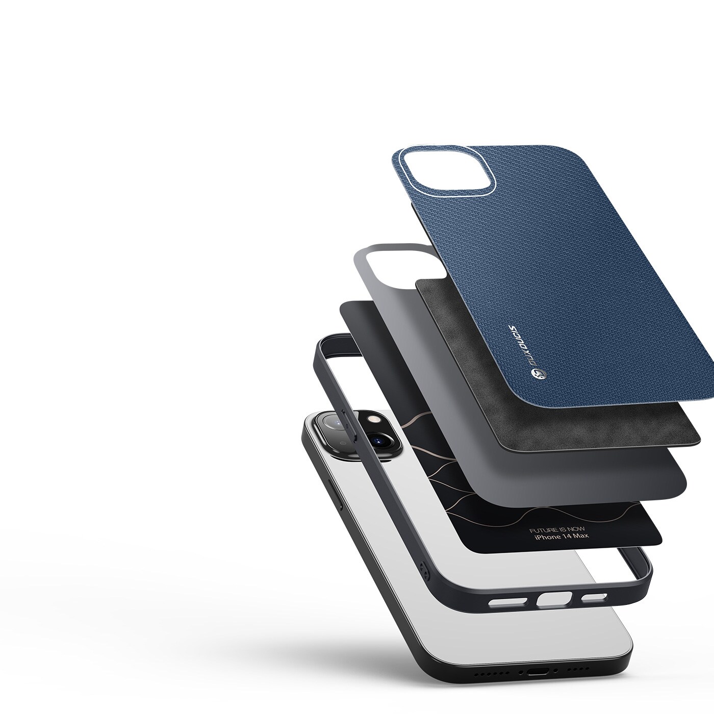 Dux Ducis Fino etui cover iPhone 14 Plus blå nylon