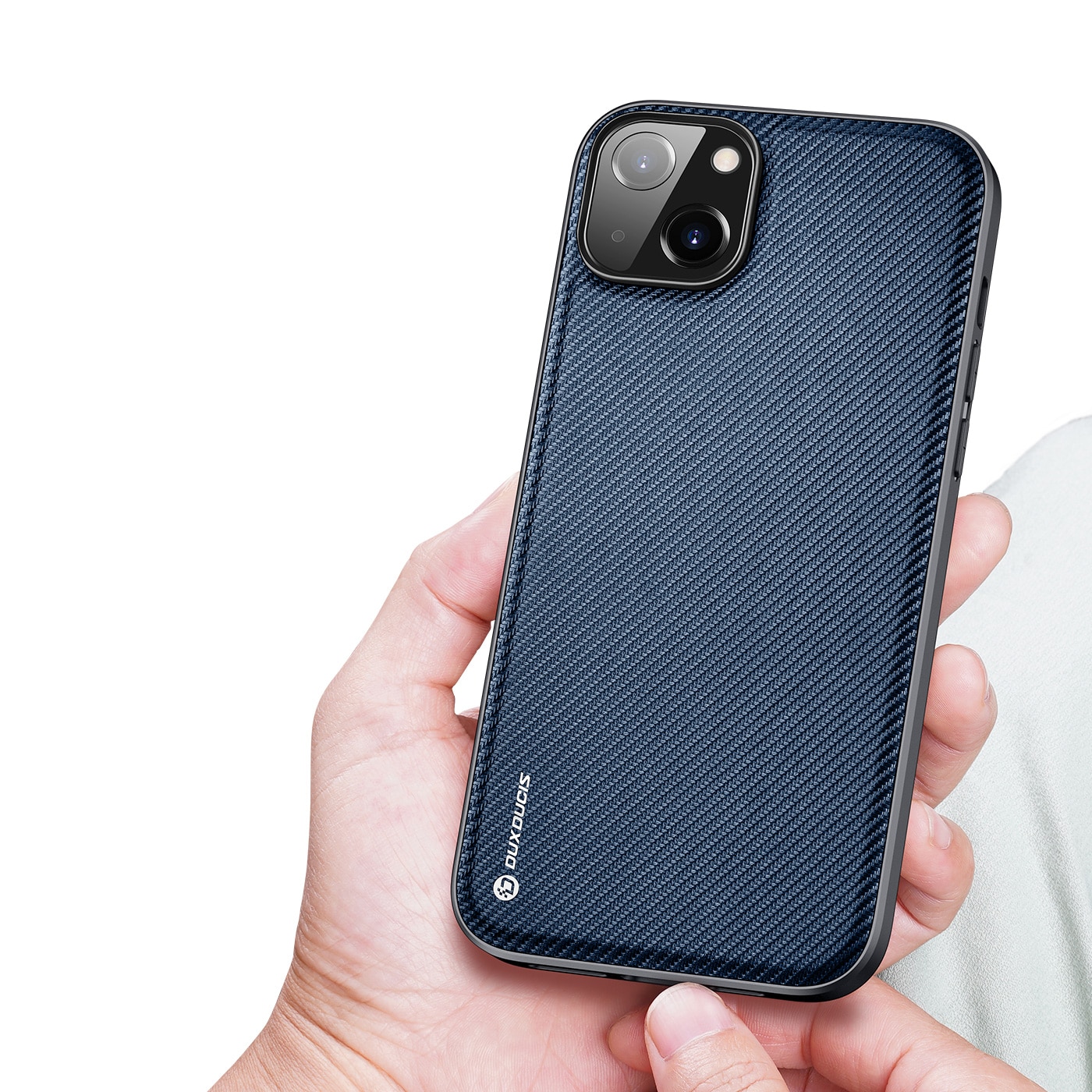 Dux Ducis Fino etui cover iPhone 14 Plus blå nylon