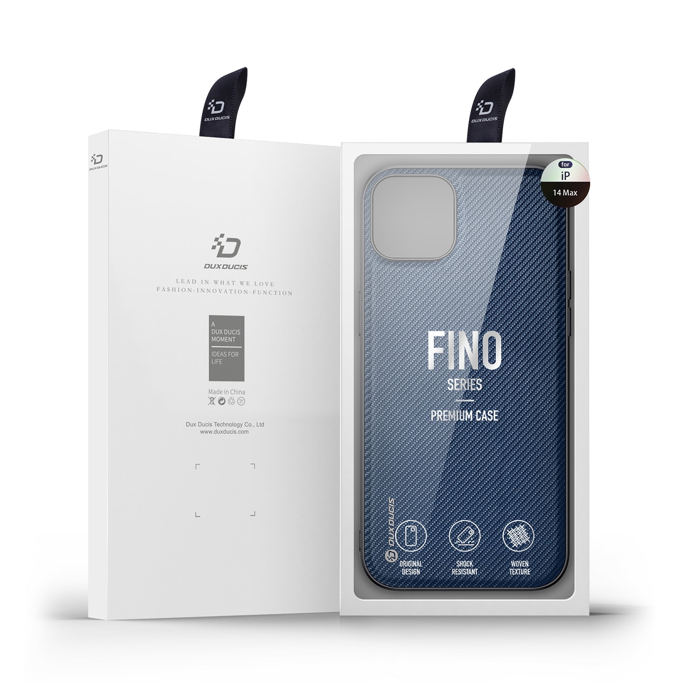Dux Ducis Fino etui cover iPhone 14 Plus blå nylon