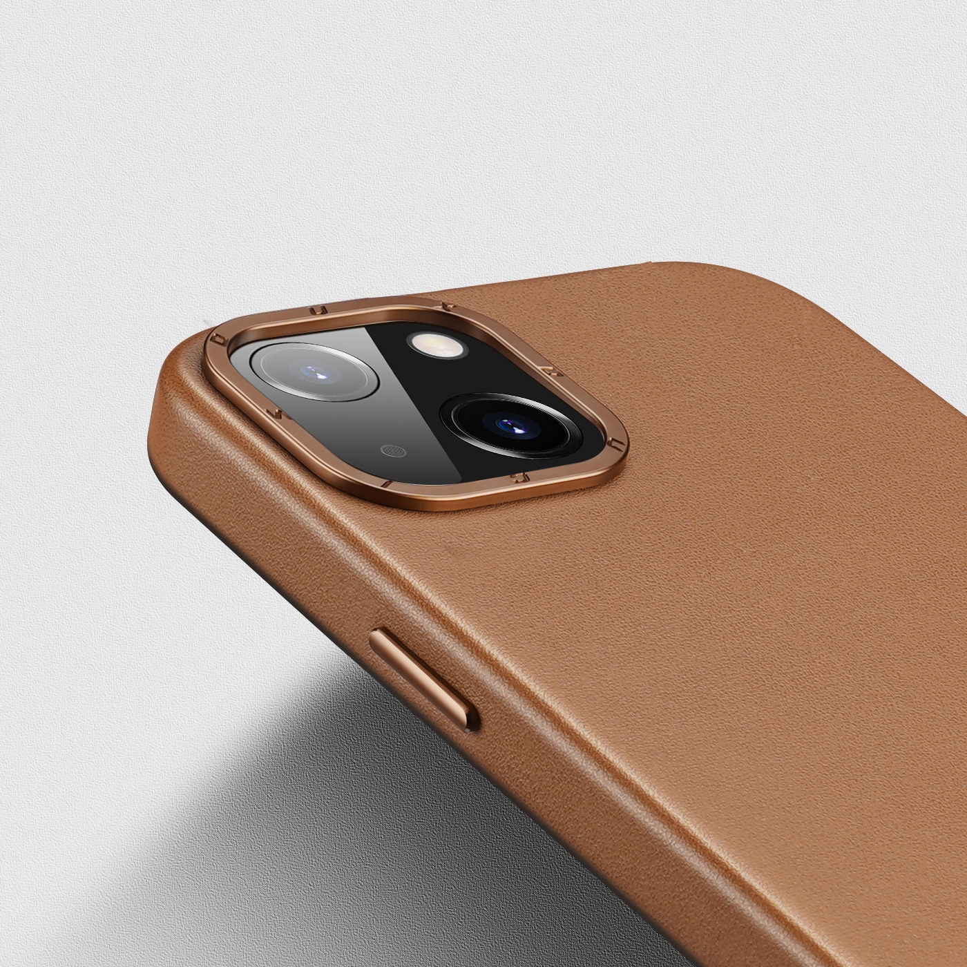 Dux Ducis Grit læderetui til iPhone 14 Plus Elegant cover i kunstlæder (MagSafe-kompatibel) Brun