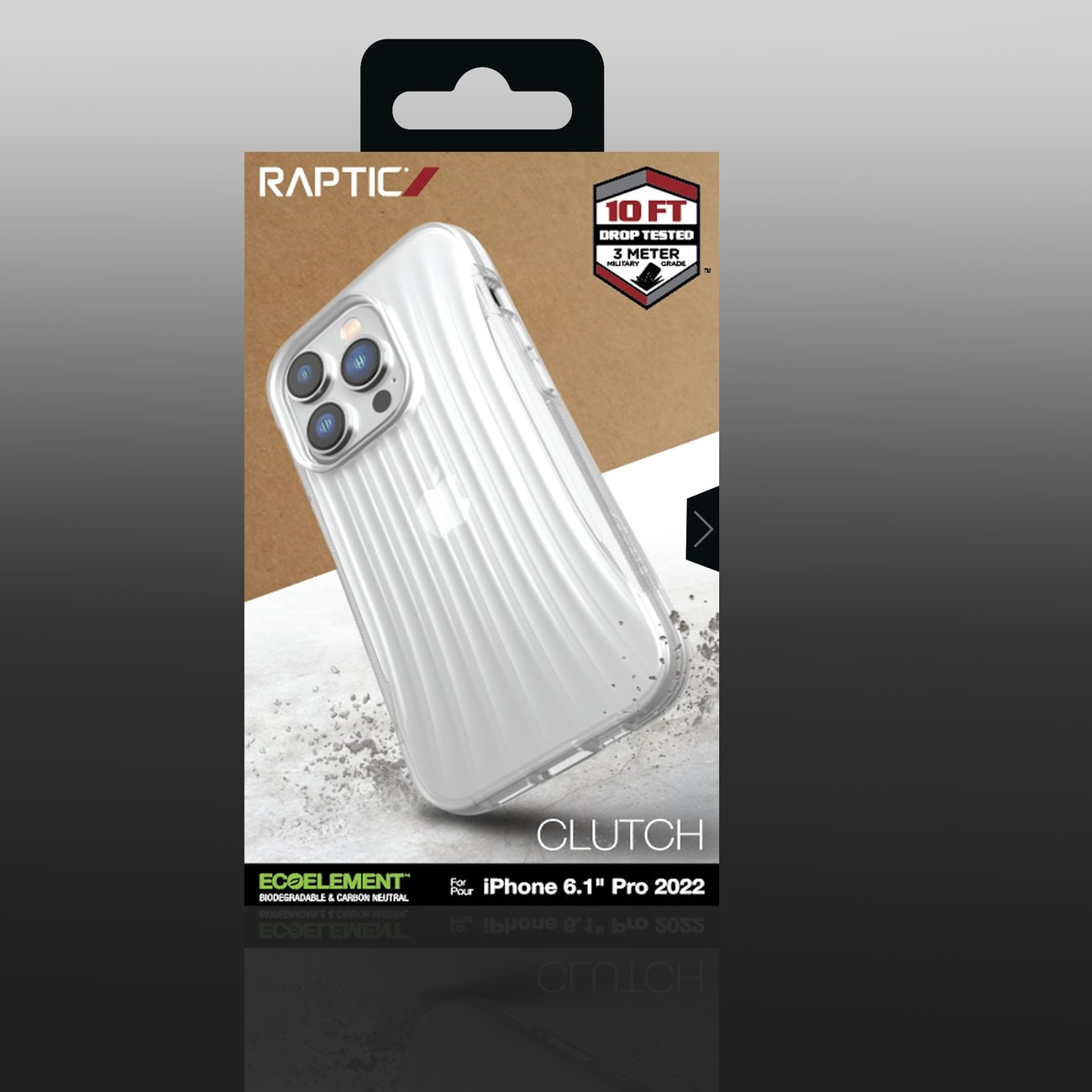 Raptic X-Doria Clutch Case iPhone 14 Pro bagbeklædning gennemsigtig