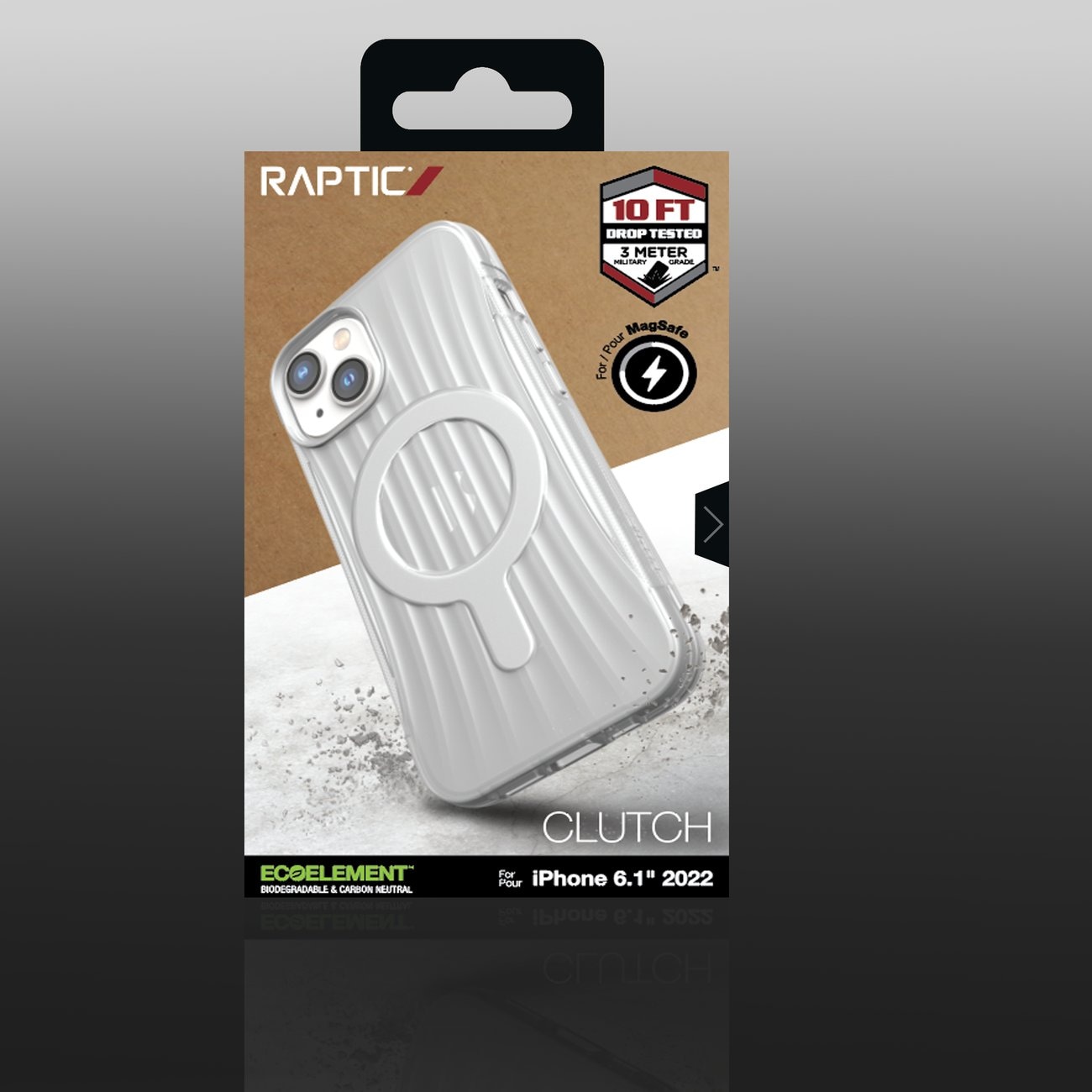 Raptic X-Doria Clutch Case iPhone 14 med MagSafe-bagcover transparent