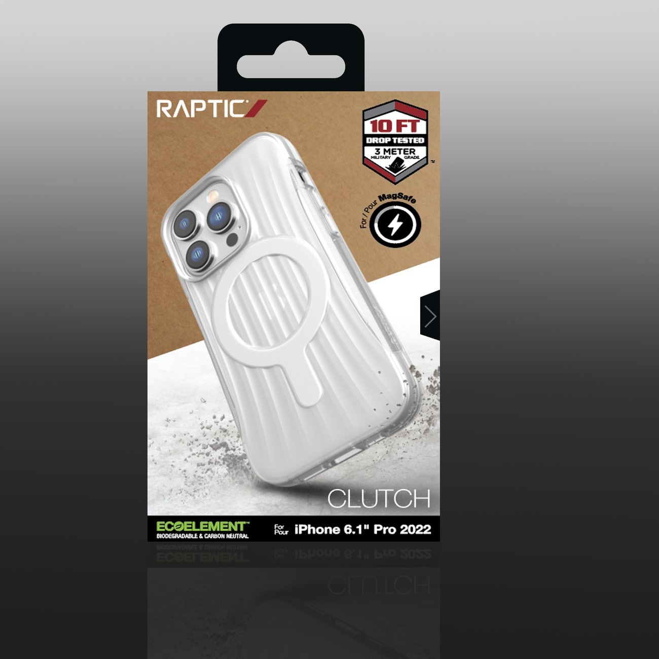 Raptic X-Doria Clutch Case iPhone 14 Pro med MagSafe-bagcover transparent