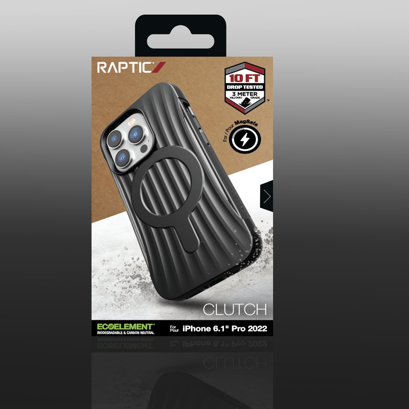 Raptic X-Doria Clutch Case iPhone 14 Pro med MagSafe-bagcover sort