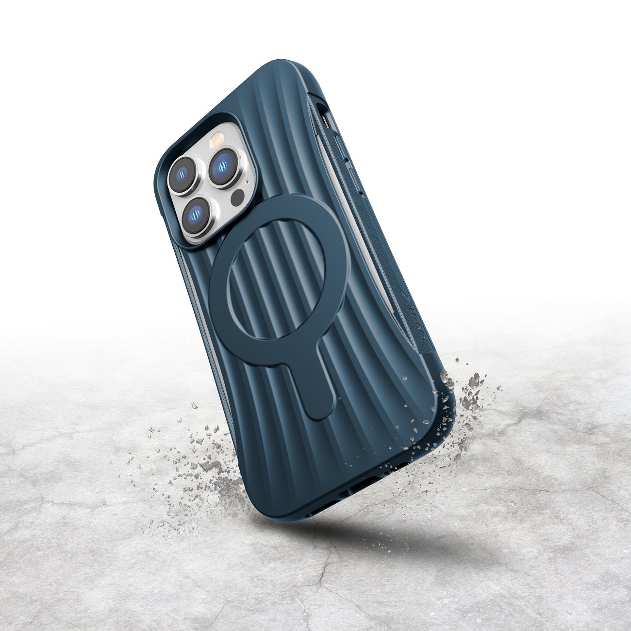 Raptic X-Doria Clutch Case iPhone 14 Pro med MagSafe-bagcover blå