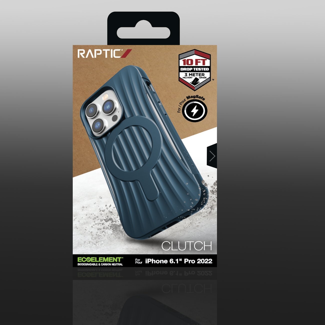 Raptic X-Doria Clutch Case iPhone 14 Pro med MagSafe-bagcover blå