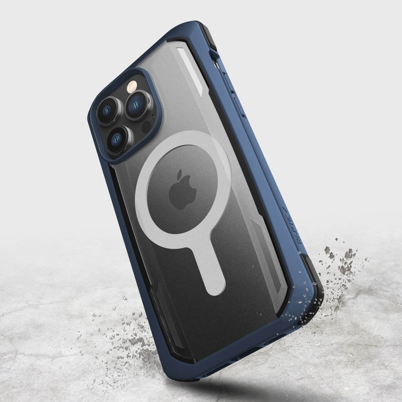 Raptic X-Doria Secure Case til iPhone 14 Pro med MagSafe pansret cover blå