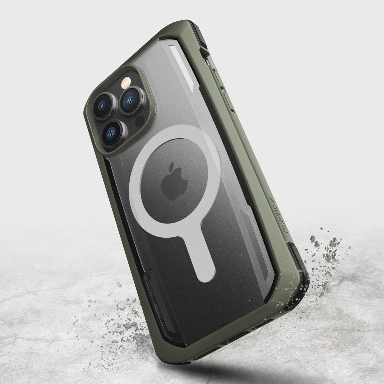 Raptic X-Doria Secure Case iPhone 14 Pro med MagSafe pansret cover grøn