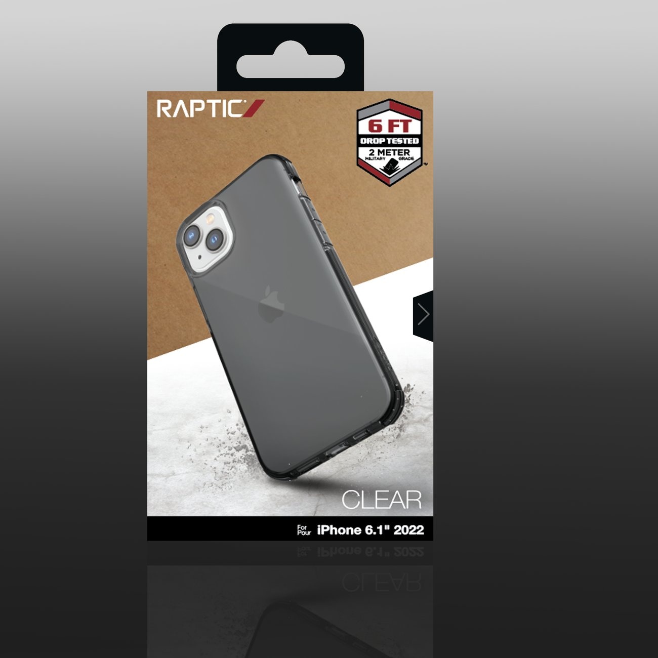 Raptic X-Doria Clear Case iPhone 14 panserdæksel grå