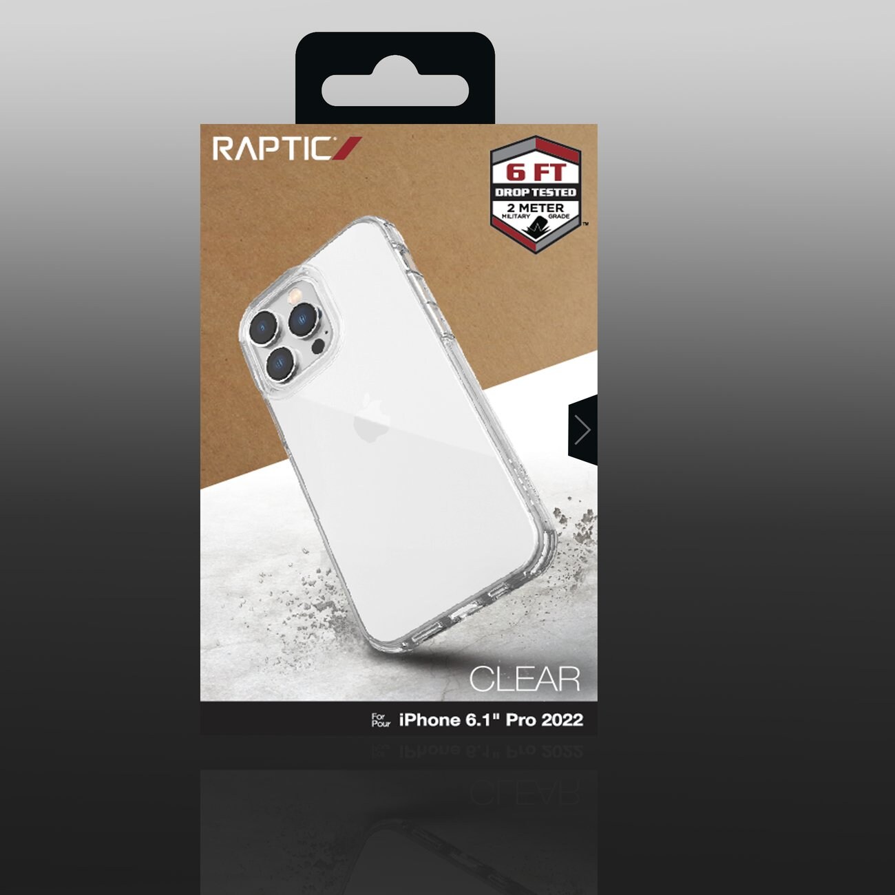 Raptic X-Doria Clear Case iPhone 14 Pro pansret klart cover