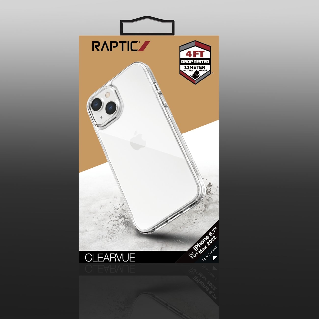 Raptic X-Doria Clearvue Etui iPhone 14 Plus bagbeklædning klar