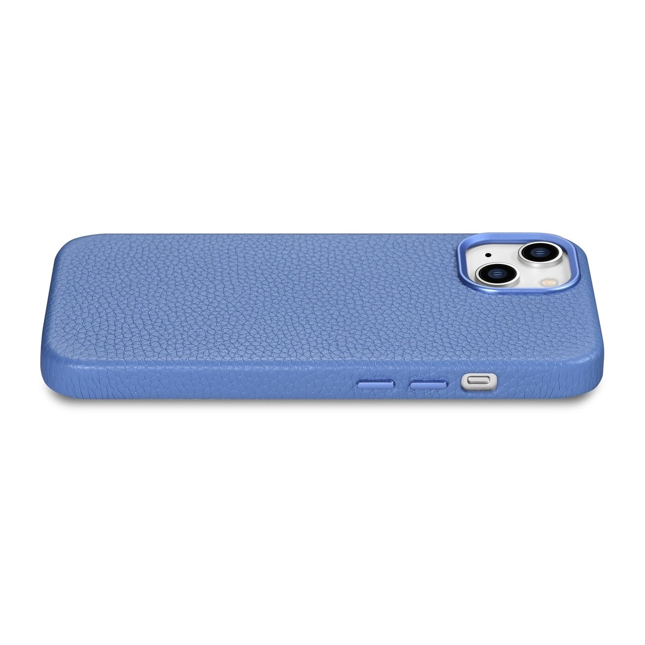 iCarer Litchi Premium læderetui til iPhone 14 Plus Magnetisk MagSafe Lyseblå (WMI14220711-LB)