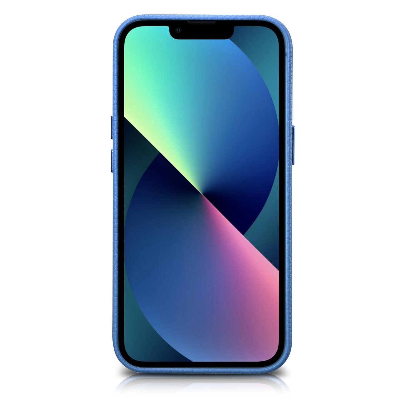 iCarer Litchi Premium læderetui til iPhone 14 Plus Magnetisk MagSafe Lyseblå (WMI14220711-LB)