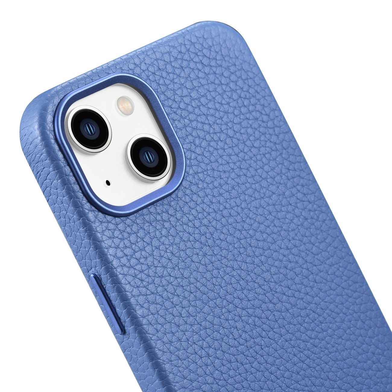 iCarer Litchi Premium læderetui til iPhone 14 Plus Magnetisk MagSafe Lyseblå (WMI14220711-LB)
