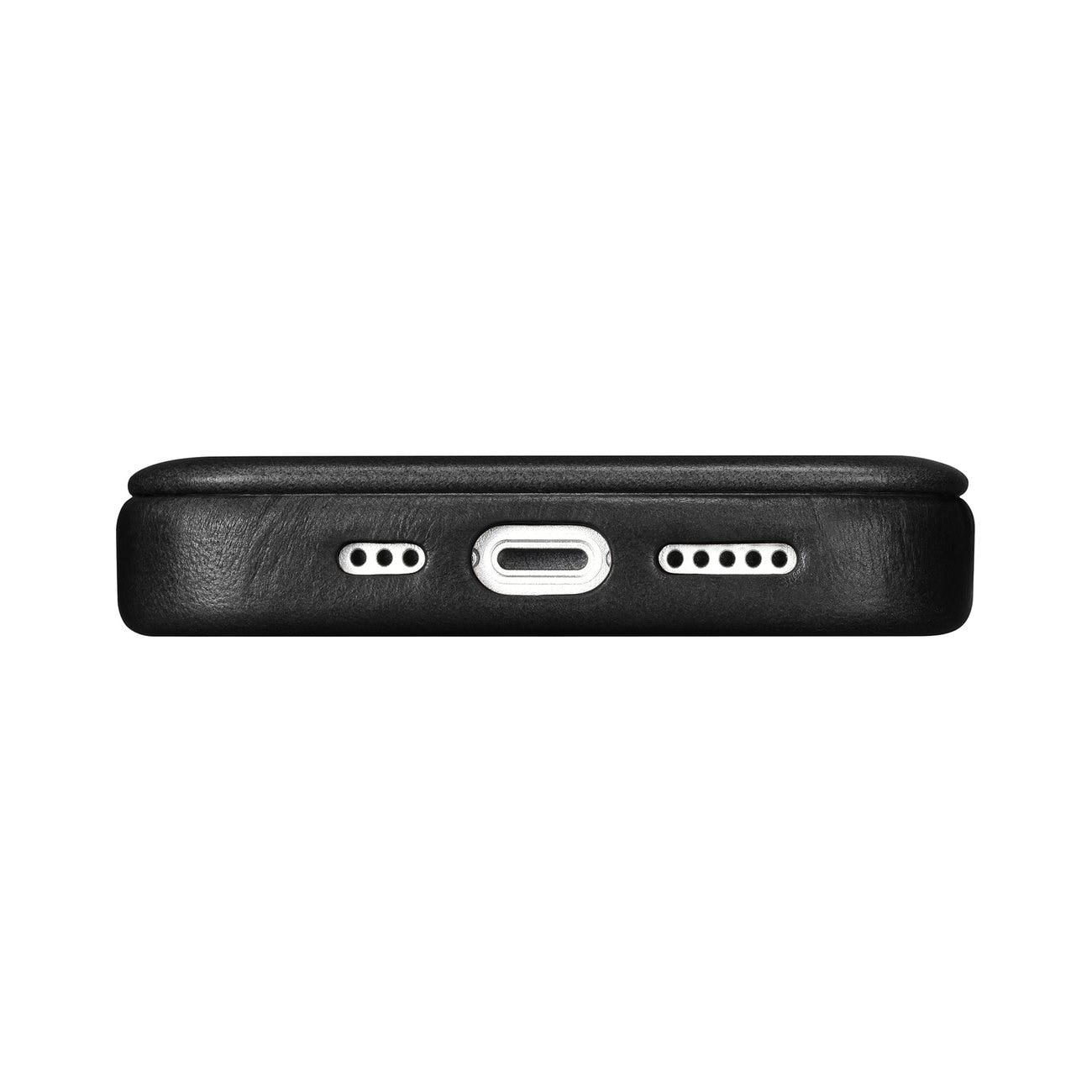 iCarer CE Oil Wax Leather Folio Case for iPhone 14 Plus, Magnetic Flip, MagSafe, Black