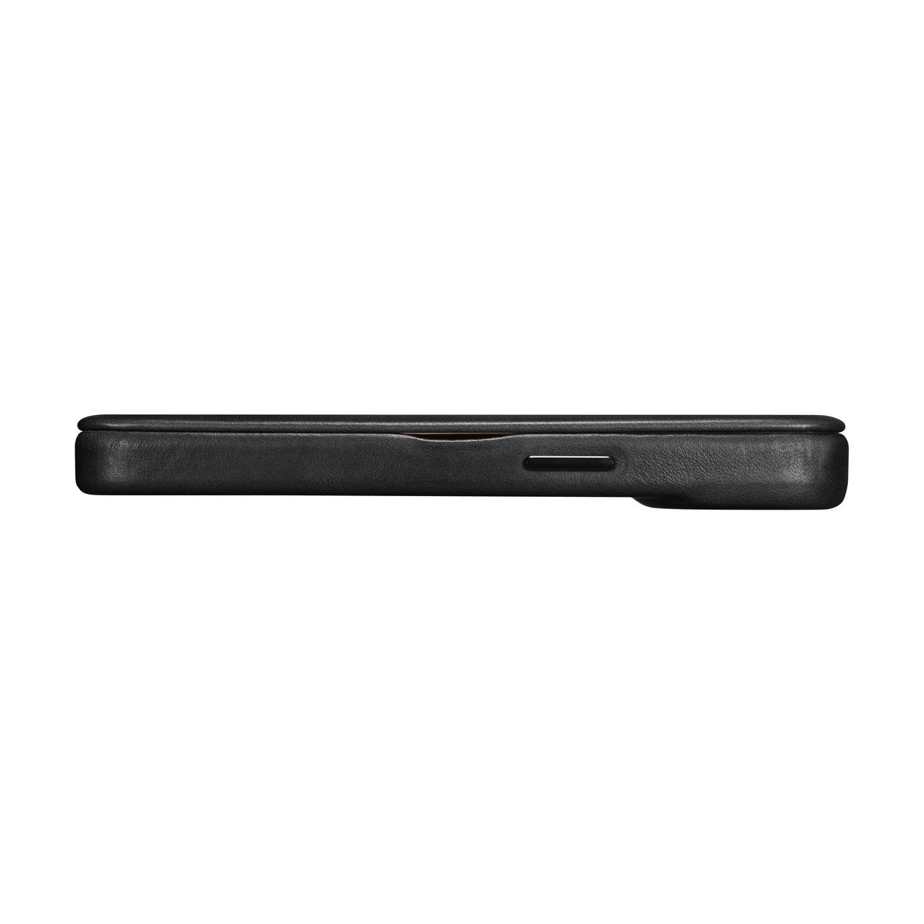 iCarer CE Oil Wax Leather Folio Case for iPhone 14 Plus, Magnetic Flip, MagSafe, Black