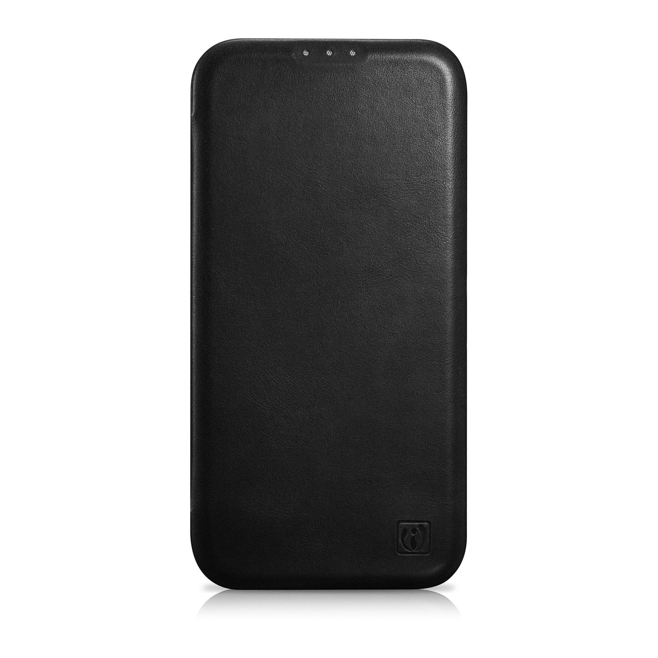 iCarer CE Oil Wax Leather Folio Case for iPhone 14 Plus, Magnetic Flip, MagSafe, Black