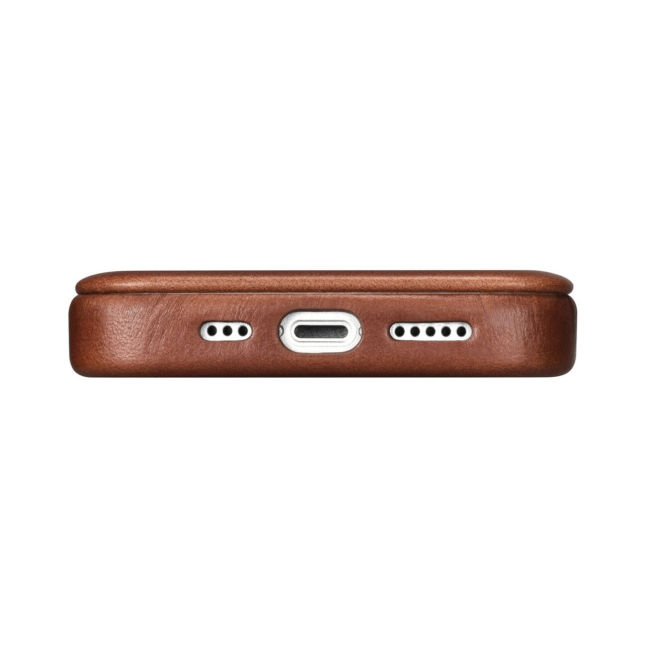 iCarer CE Oil Wax Leather Folio Case iPhone 14 Plus MagSafe Flip Etui Brown (AKI14220707-BN)